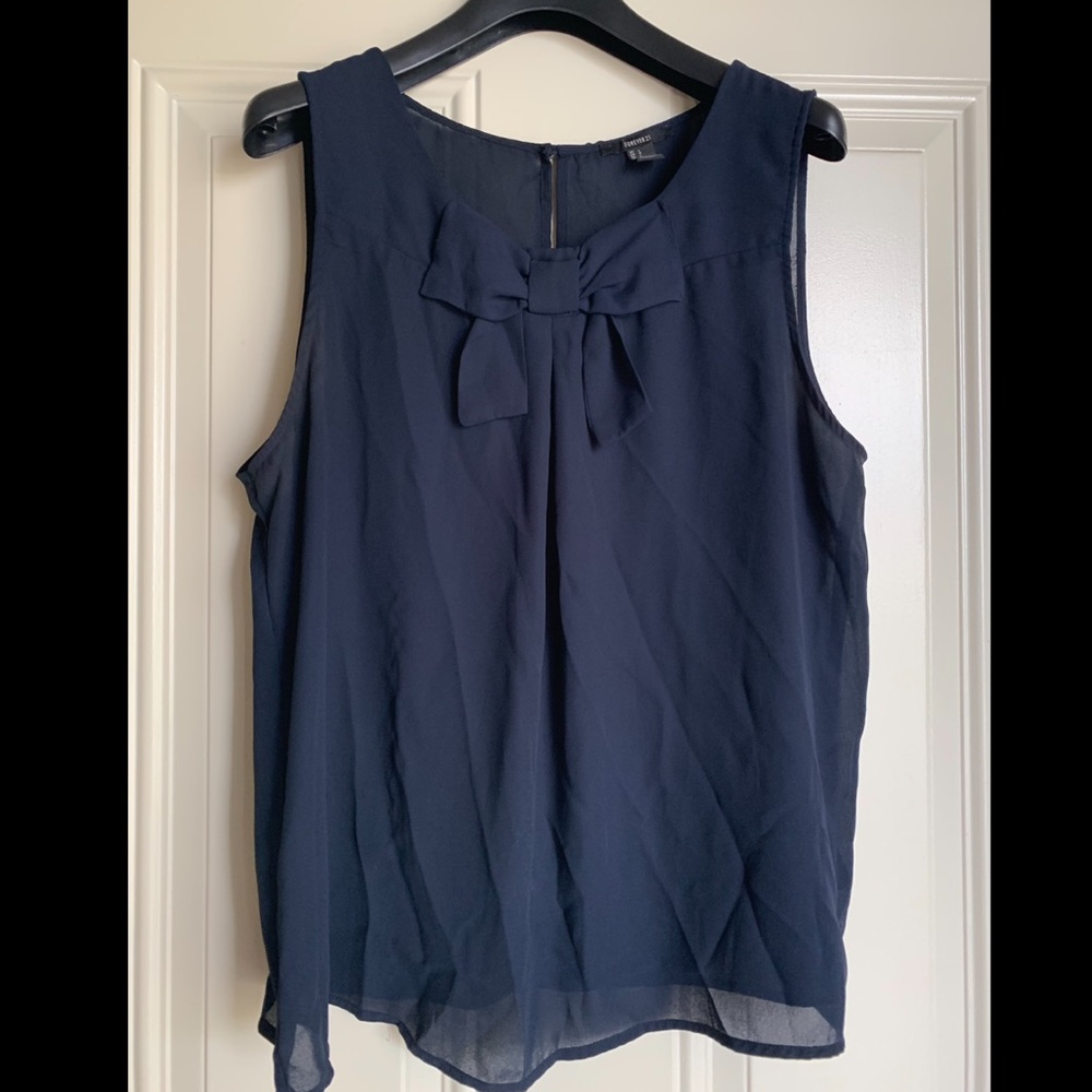Forever 21 sheer bow blouse
